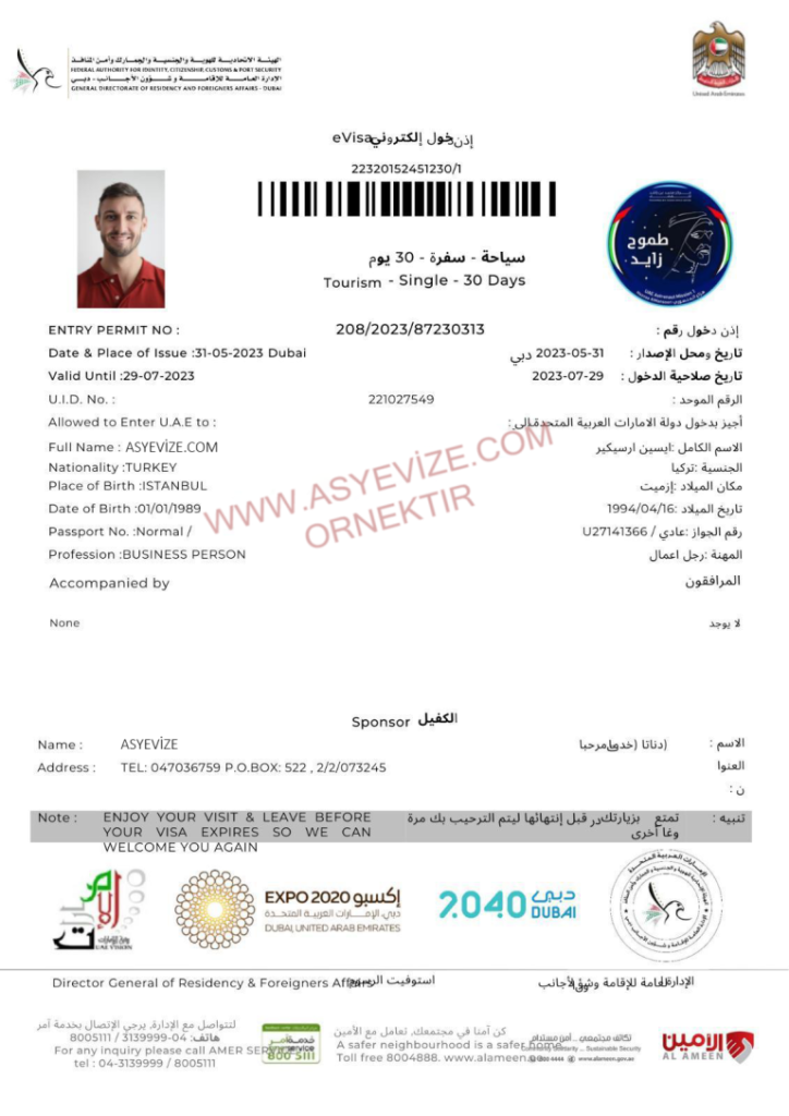 Dubai vize ücretleri